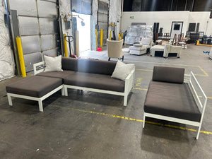 Outdoor Sofa w/Ottoman & Chaise Lounge Patio Set