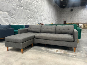 Dark Gray Reversible Chaise MCM Sofa