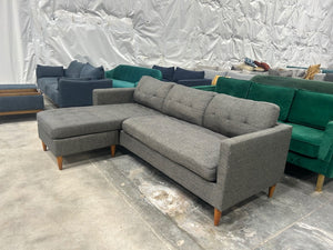 Dark Gray Reversible Chaise MCM Sofa
