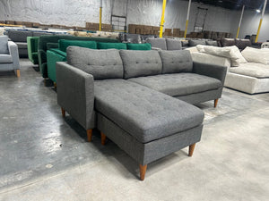 Dark Gray Reversible Chaise MCM Sofa