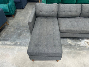 Dark Gray Reversible Chaise MCM Sofa