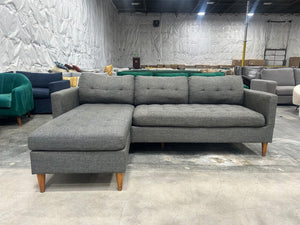 Dark Gray Reversible Chaise MCM Sofa
