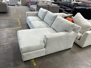 Crate & Barrel Axis II Chaise Sectional (Douglas Ice)