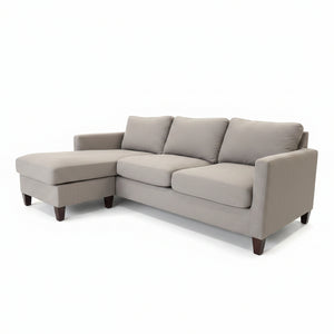 World Market Taupe Reversible Chaise Sectional