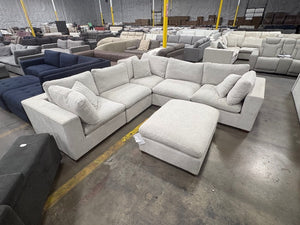Lowell 6-Piece Light Gray Modular Sectional
