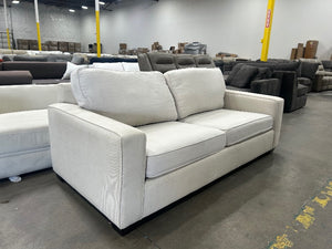 Pottery Barn White Linen Buchanan Sleeper Sofa
