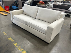 Pottery Barn White Linen Buchanan Sleeper Sofa