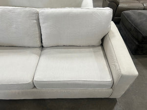 Pottery Barn White Linen Buchanan Sleeper Sofa