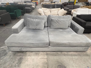 SOFT Double Chaise Sofa (Gray Velvet)