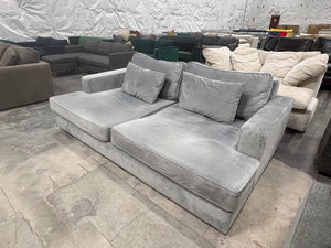 SOFT Double Chaise Sofa (Gray Velvet)