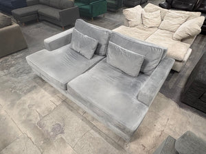 SOFT Double Chaise Sofa (Gray Velvet)