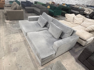 SOFT Double Chaise Sofa (Gray Velvet)