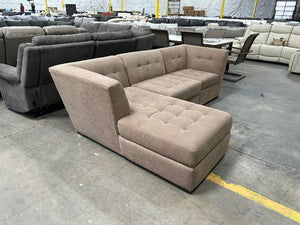Jonathan Louis Taupe Tufted Sectional