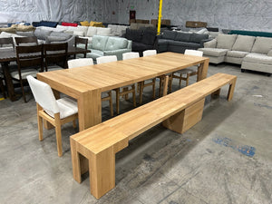 Transformer Table 8-Piece Natural Extension Dining Set