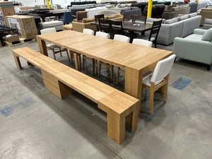 Transformer Table 8-Piece Natural Extension Dining Set