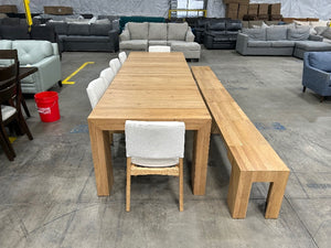 Transformer Table 8-Piece Natural Extension Dining Set