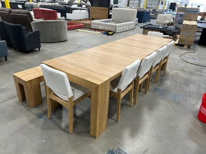 Transformer Table 8-Piece Natural Extension Dining Set