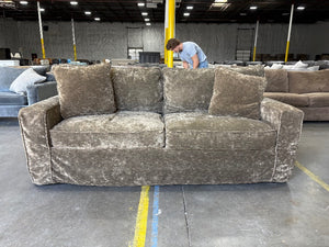 Rowe Furniture Olive Velvet Sofa