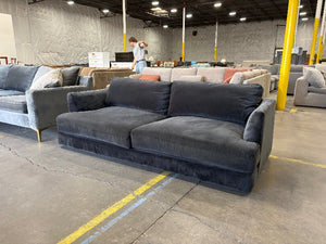 West Elm Haven Sofa (Slate Velvet)