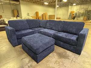 Lovesac - Sapphire Navy Corded Velvet (5 base/ 7 side)