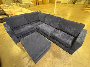 Lovesac - Sapphire Navy Corded Velvet (5 base/ 7 side)