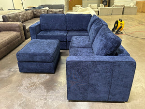 Lovesac - Sapphire Navy Corded Velvet (5 base/ 7 side)