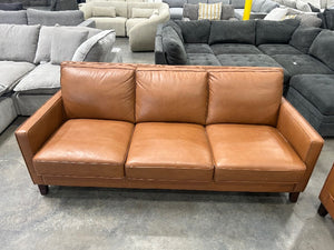 Prospera West Park 2-Pc Leather Sofa & Chair Set (Cognac)
