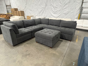 Thomasville Tisdale 6-Piece Fabric Sectional (Dark Gray)