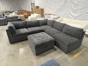 Thomasville Tisdale 6-Piece Fabric Sectional (Dark Gray)