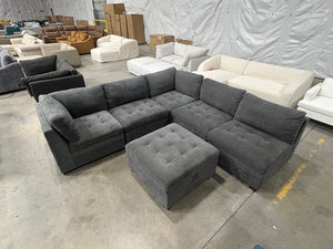 Thomasville Tisdale 6-Piece Fabric Sectional (Dark Gray)