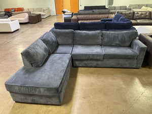 Blue Sleeper Sectional
