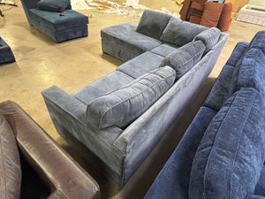Blue Sleeper Sectional