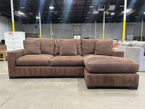 Crate & Barrel 2-Pc Axis Sectional (Café)