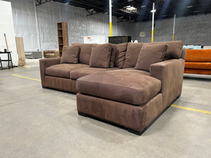 Crate & Barrel 2-Pc Axis Sectional (Café)