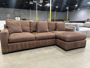 Crate & Barrel 2-Pc Axis Sectional (Café)