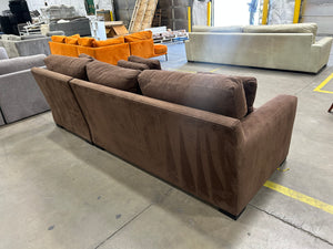 Crate & Barrel 2-Pc Axis Sectional (Café)