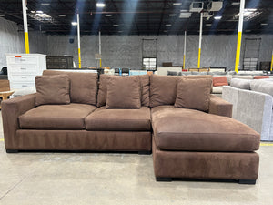 Crate & Barrel 2-Pc Axis Sectional (Café)