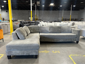 Jonathan Louis Gray L-Shaped Chaise Sectional