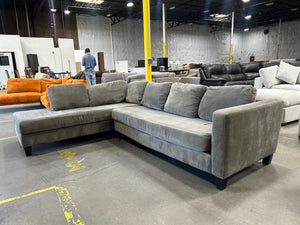 Jonathan Louis Gray L-Shaped Chaise Sectional