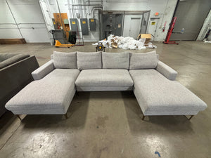 Interior Define U-Shape Sectional Couch with Double Chaise