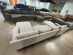 Interior Define U-Shape Sectional Couch with Double Chaise