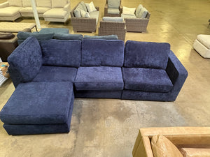 Sapphire Navy Corded Velvet LoveSac 4 base/5 side