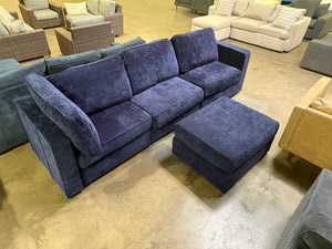 Sapphire Navy Corded Velvet LoveSac 4 base/5 side