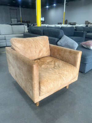 Tan Leather MCM Accent Chair