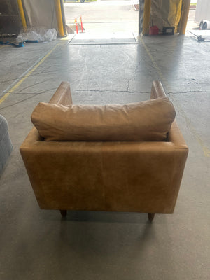 Tan Leather MCM Accent Chair