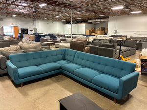 Blue MCM Sectional