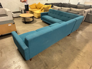 Blue MCM Sectional