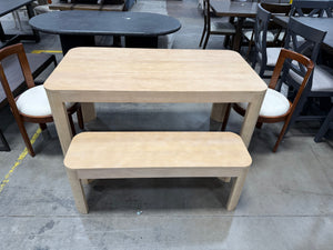 Plank+Beam Dining Table with Bench and Dining Chairs