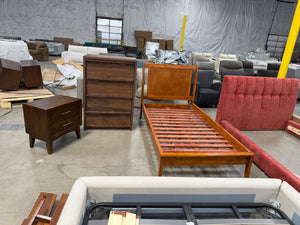 Cherry Twin Bed frame, Dresser and End Table Set