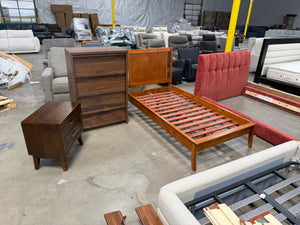 Cherry Twin Bed frame, Dresser and End Table Set